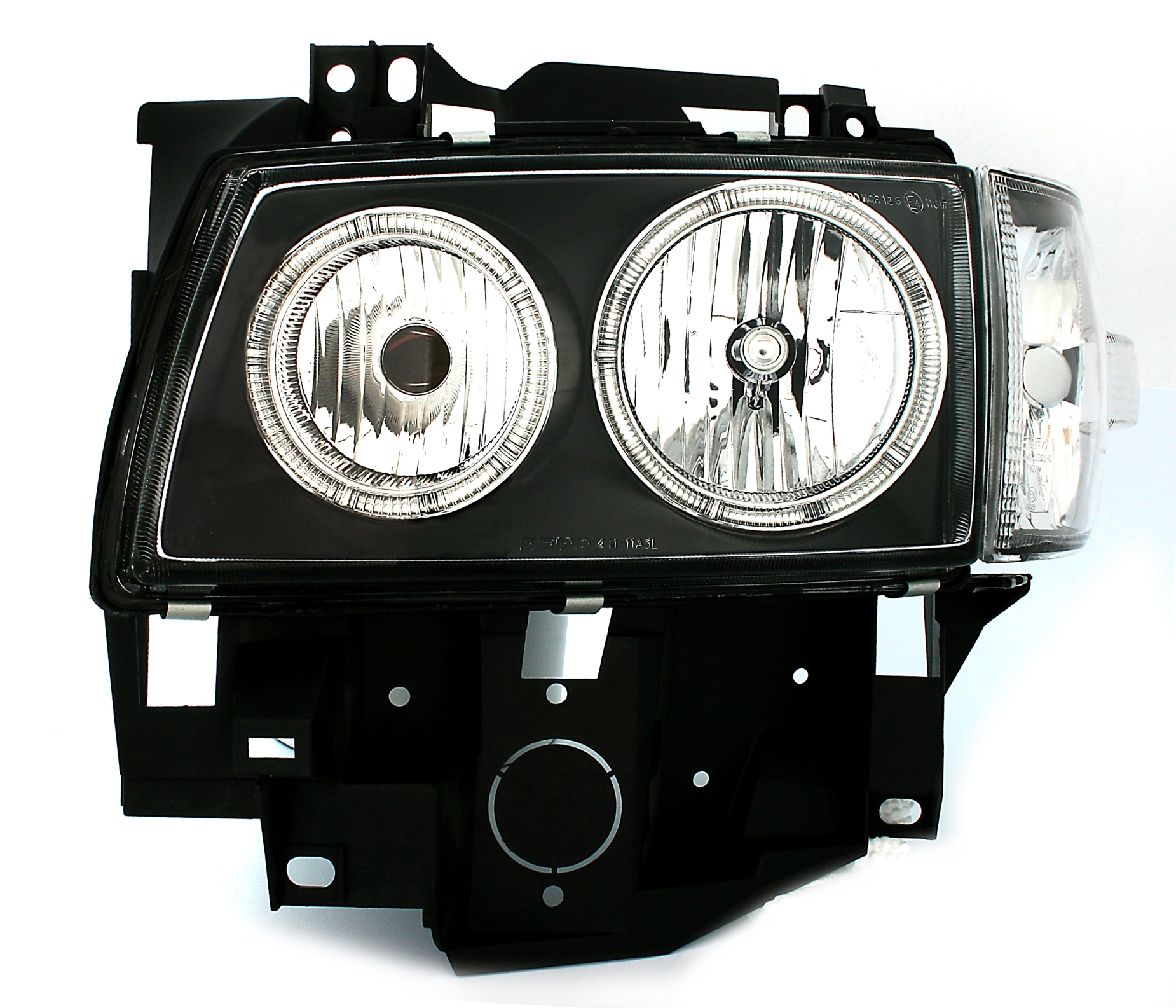 Angel Eyes Scheinwerfer Set für VW T4 in Schwarz