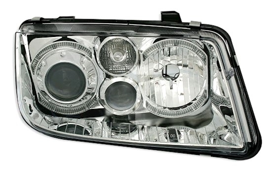 Angel Eyes Scheinwerfer Set für VW Bora in Chrom