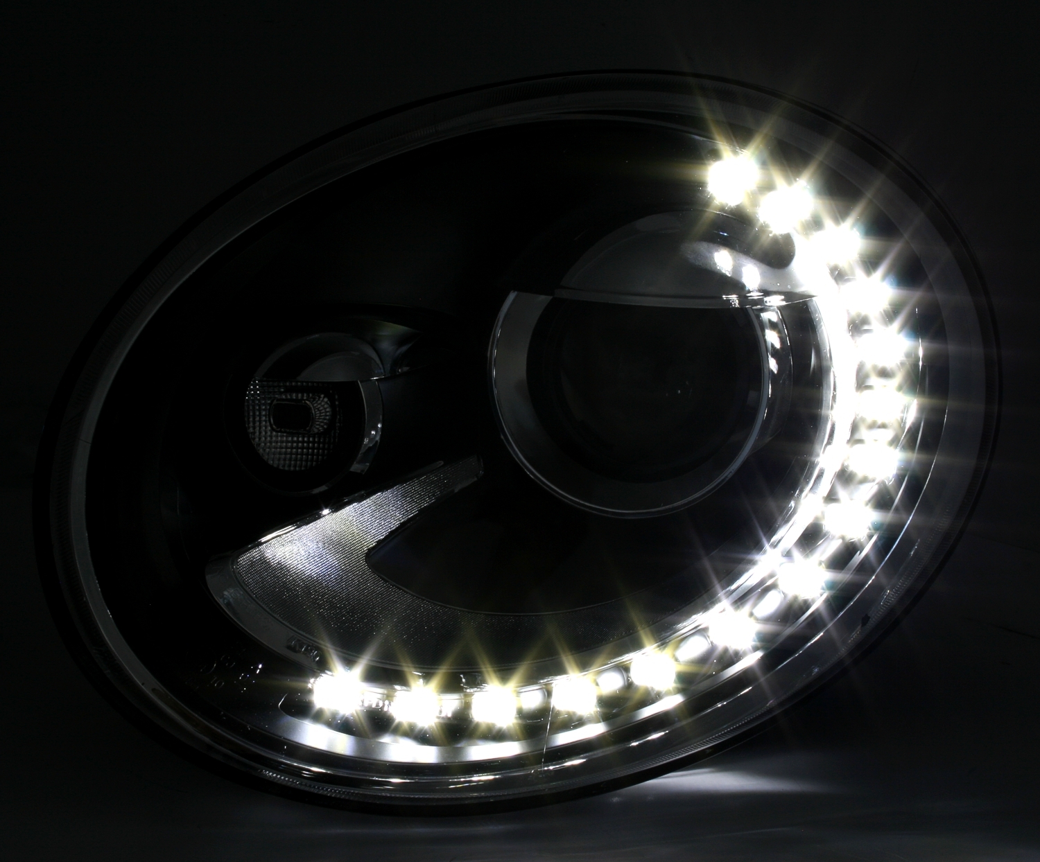 TFL Scheinwerfer für VW Beetle 5C in Schwarz