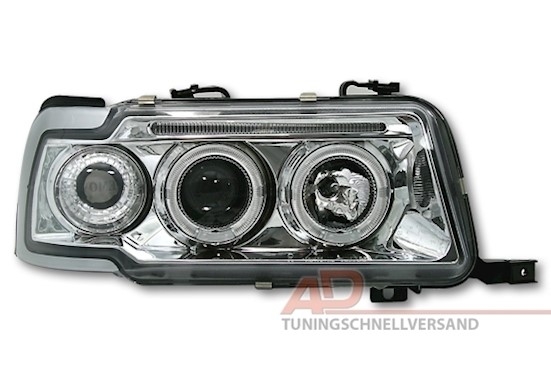 Angel Eyes Scheinwerfer für Audi 80 B4 in Chrom