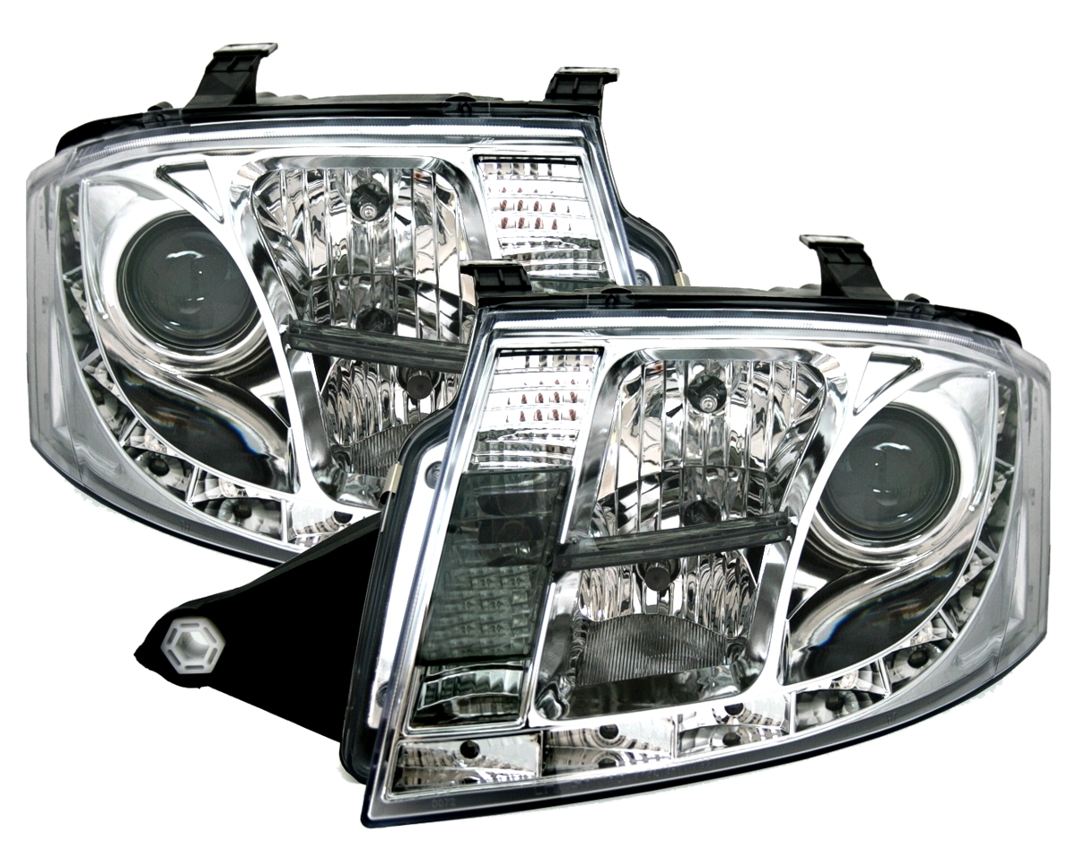 Scheinwerfer mit LED für Audi TT 8N in Chrom