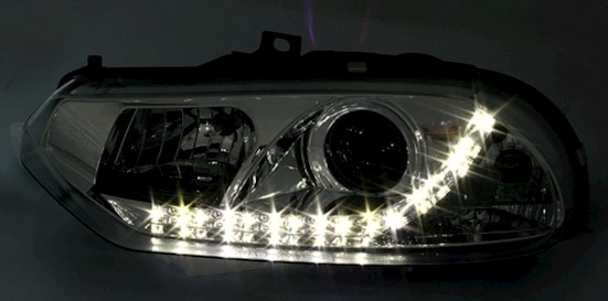 Scheinwerfer mit LED für Alfa Romeo 156 in Chrom
