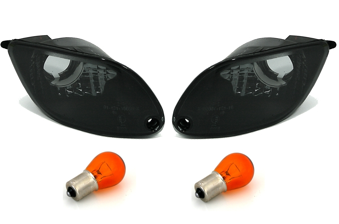 Frontblinker für Ford Focus 1 in Klarglas Schwarz