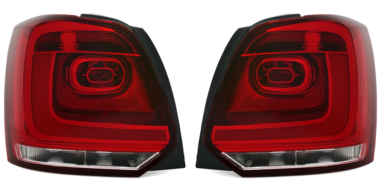 LED Rückleuchten für VW Polo 6R in Rot-Weiß
