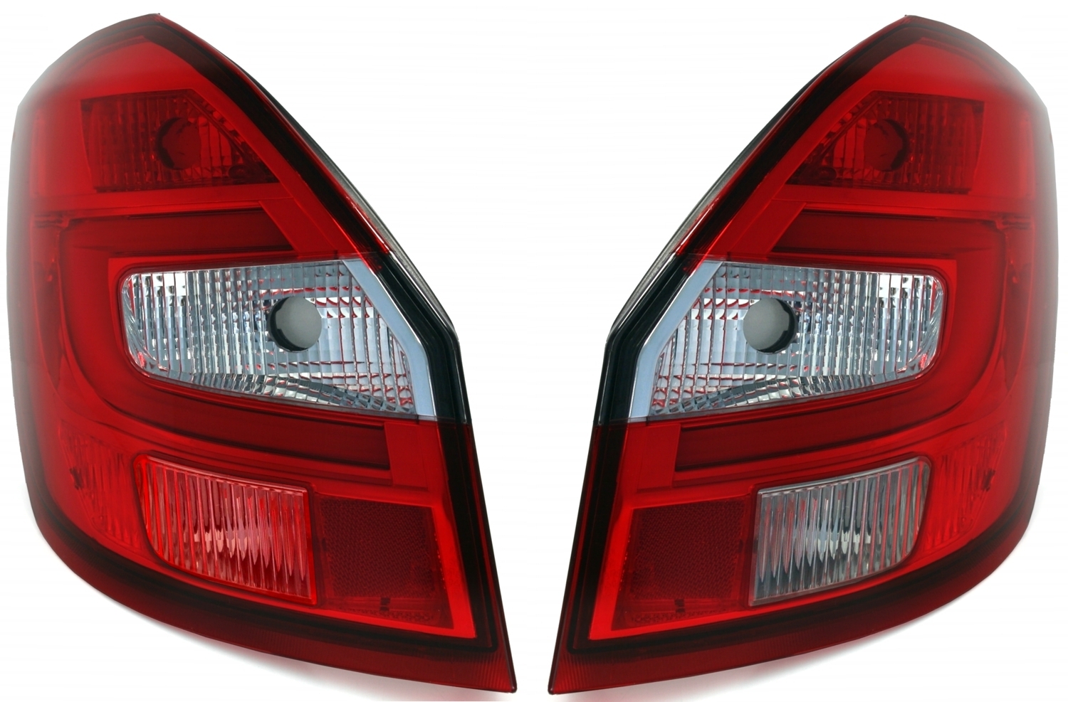 LightBar Rückleuchten für Skoda Fabia 2 in Rot-Chr