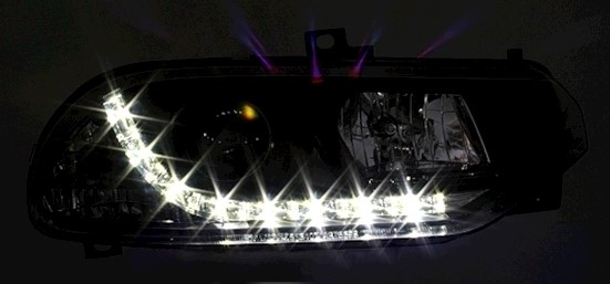 Scheinwerfer mit LED für Alfa Romeo 156 in Schwarz