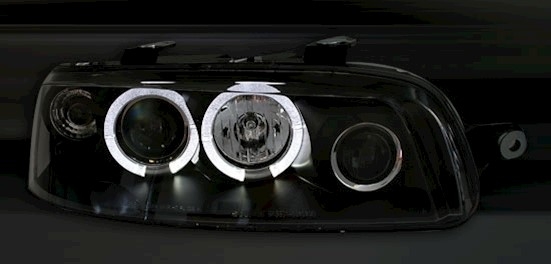 Angel Eyes Scheinwerfer für Fiat Punto 2 in Schw. 