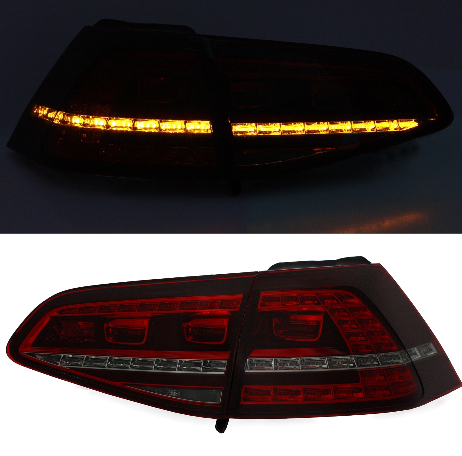 LED Rückleuchten für VW Golf 7 GTILook / Dunkelrot