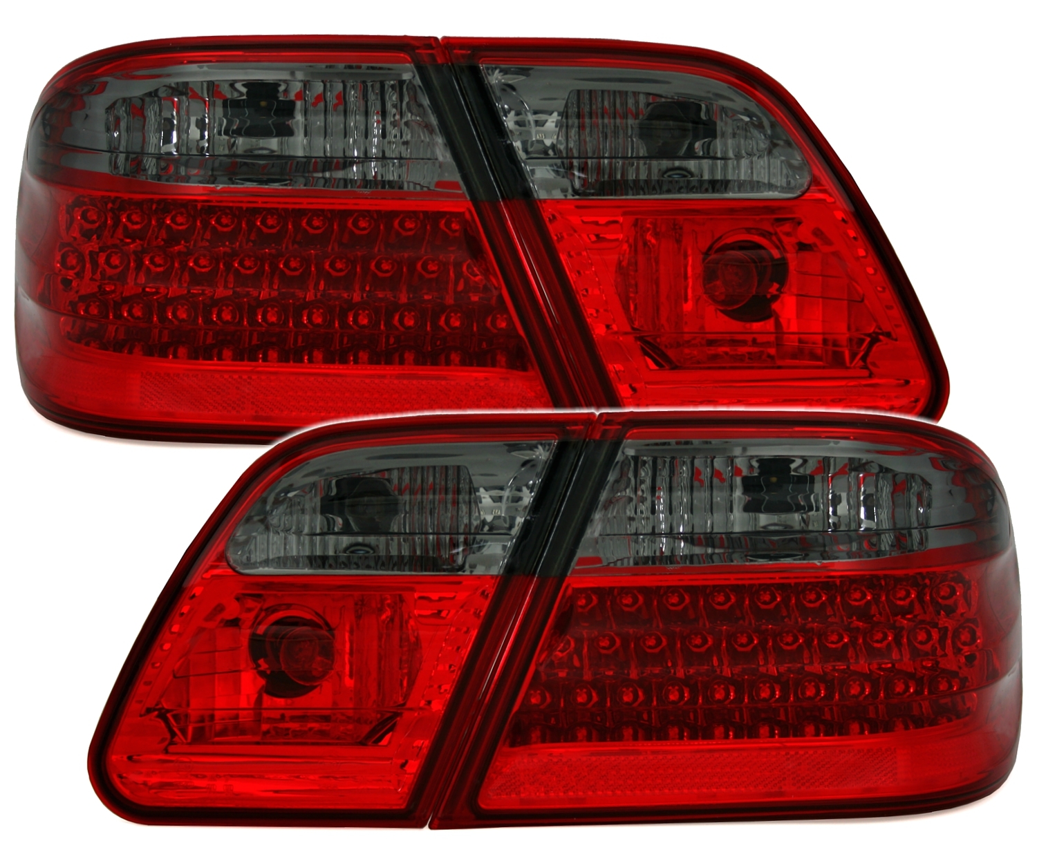 LED Rückleuchten Mercedes W210 Limo in Rot-Smoke