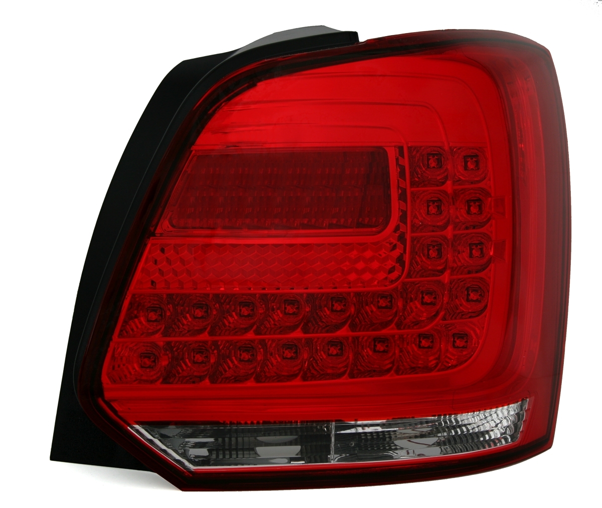LED Rückleuchten für VW Polo 6R in Rot-Weiß