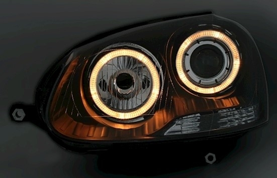 Angel Eyes Scheinwerfer für VW Golf 5 in Schwarz  