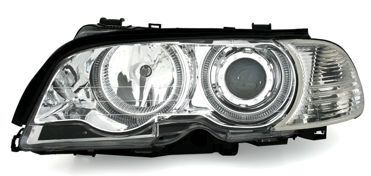 Angel Eyes Scheinwerfer für 3er BMW E46 in Chrom