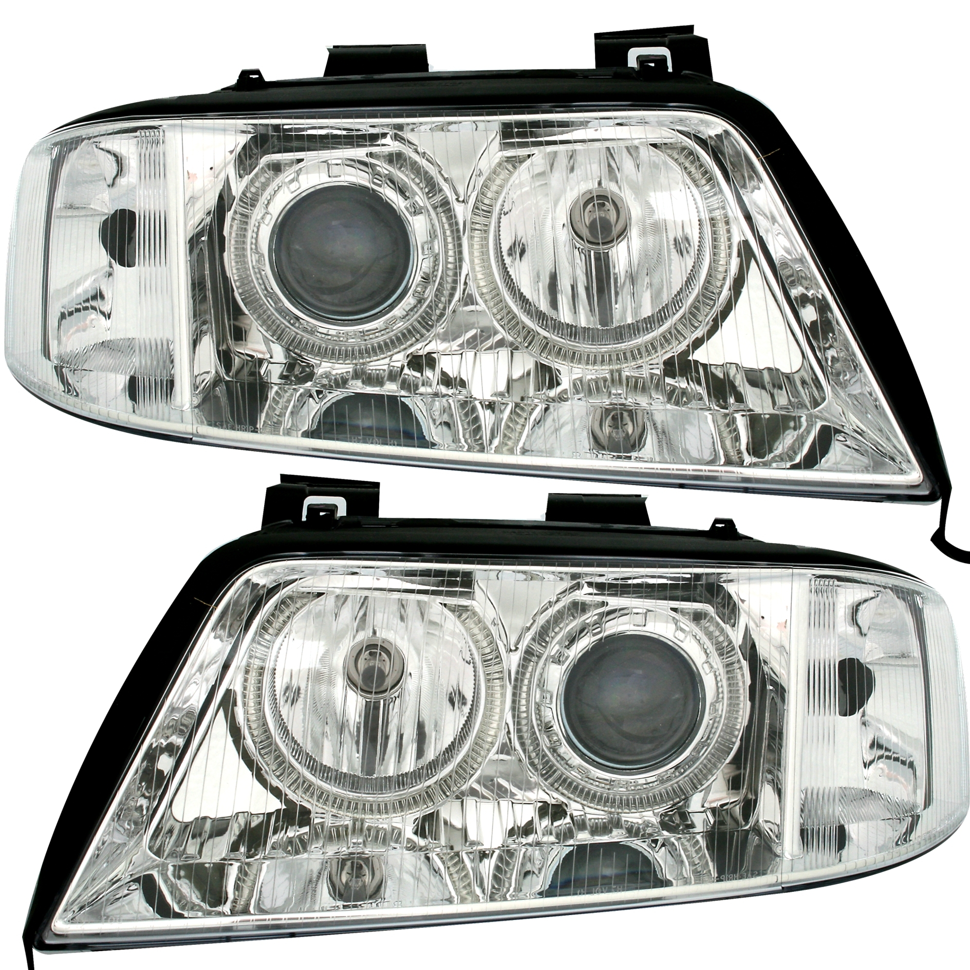 Angel Eyes Scheinwerfer für Audi A6 4B in Chrom