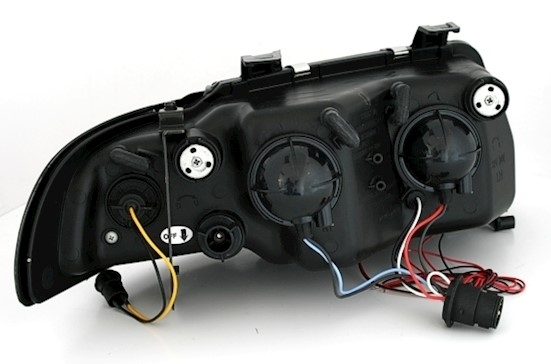 Angel Eyes Scheinwerfer für Audi A4 B5 in Schwarz