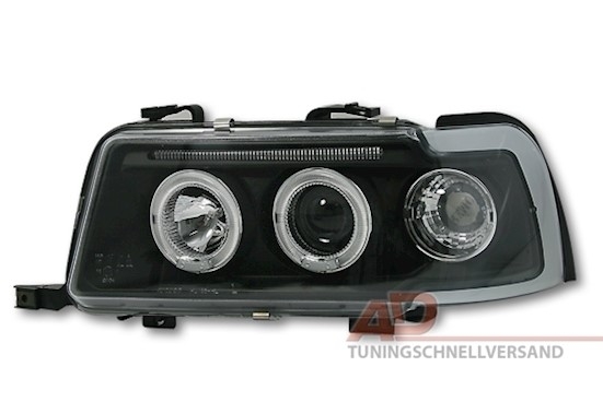 Angel Eyes Scheinwerfer für Audi 80 B4 in Schwarz