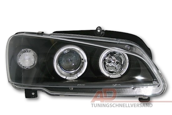 Angel Eyes Scheinwerfer für Peugeot 106 in Schwarz