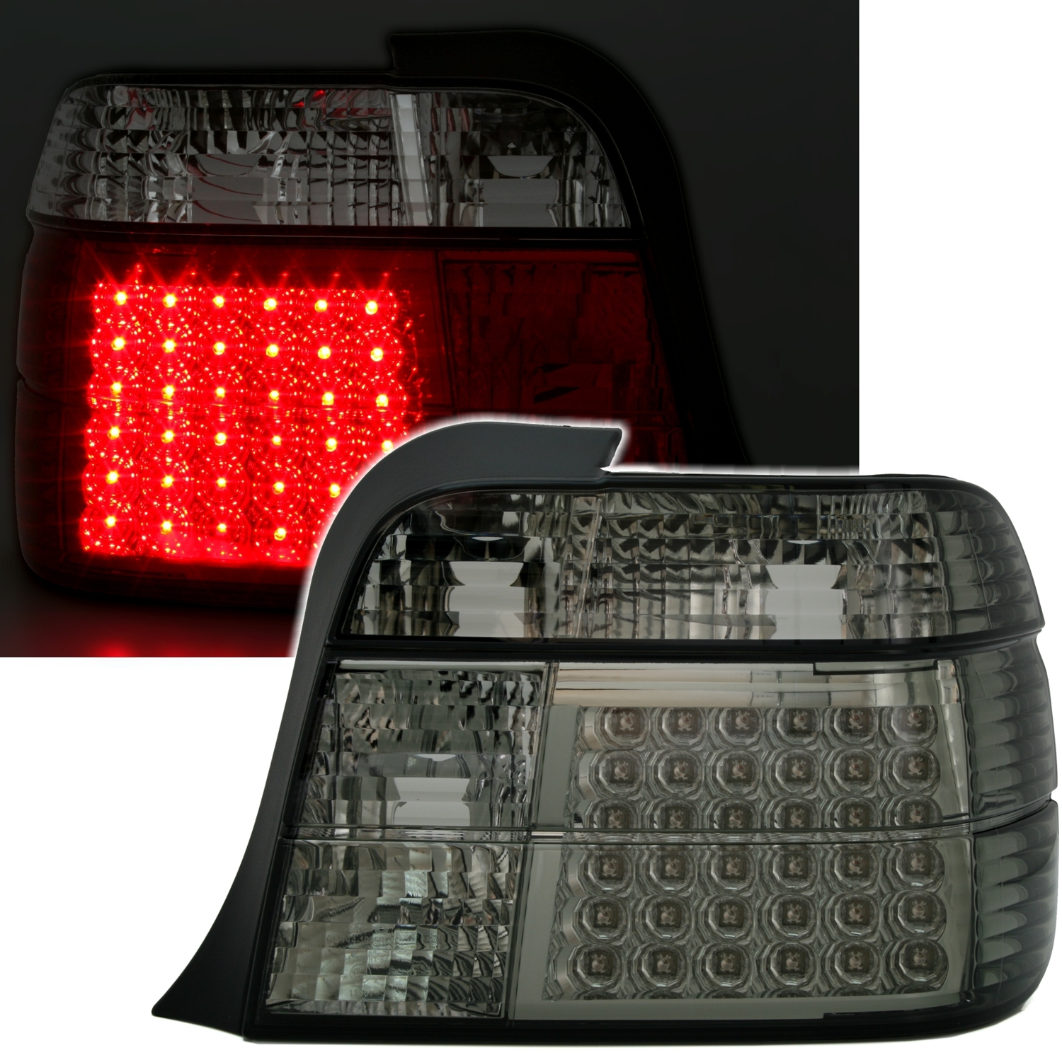 LED Rückleuchten für 3er BMW E36 Compact in Smoke