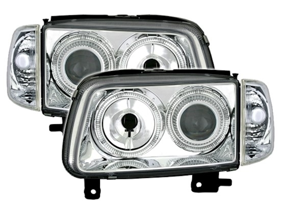 Angel Eyes Scheinwerfer für VW Polo 6N2 in Chrom