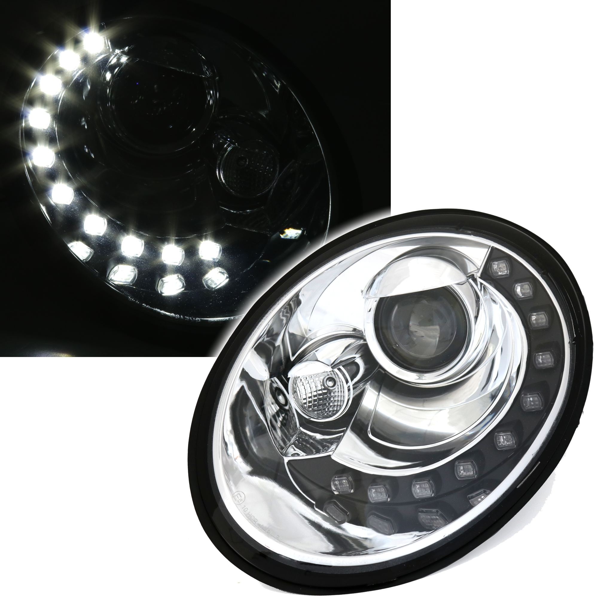 Scheinwerfer für VW New Beetle 97-05 in Chrom