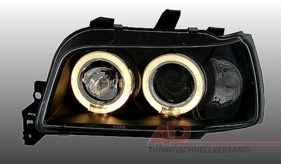 Angel Eyes Scheinwerfer für Renault Clio A in Schw