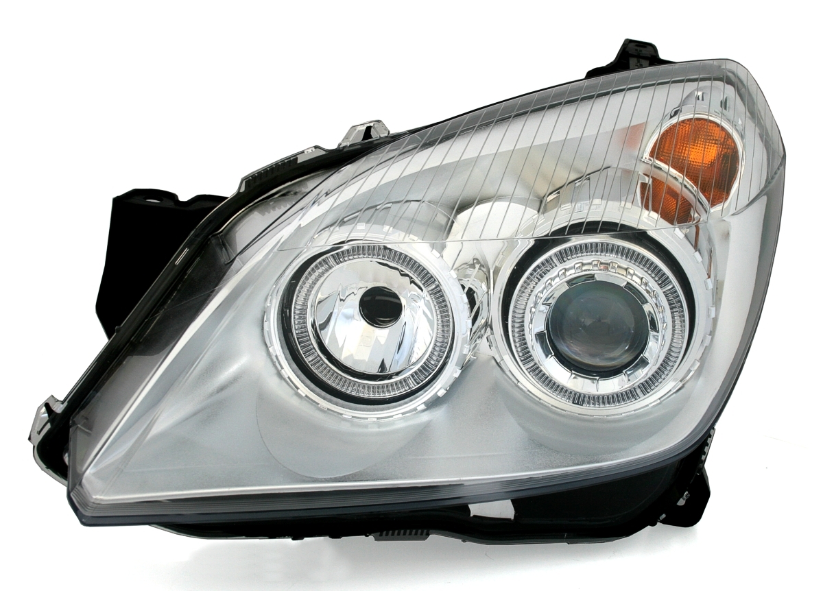 Angel Eyes Scheinwerfer für Opel Astra H in Chrom