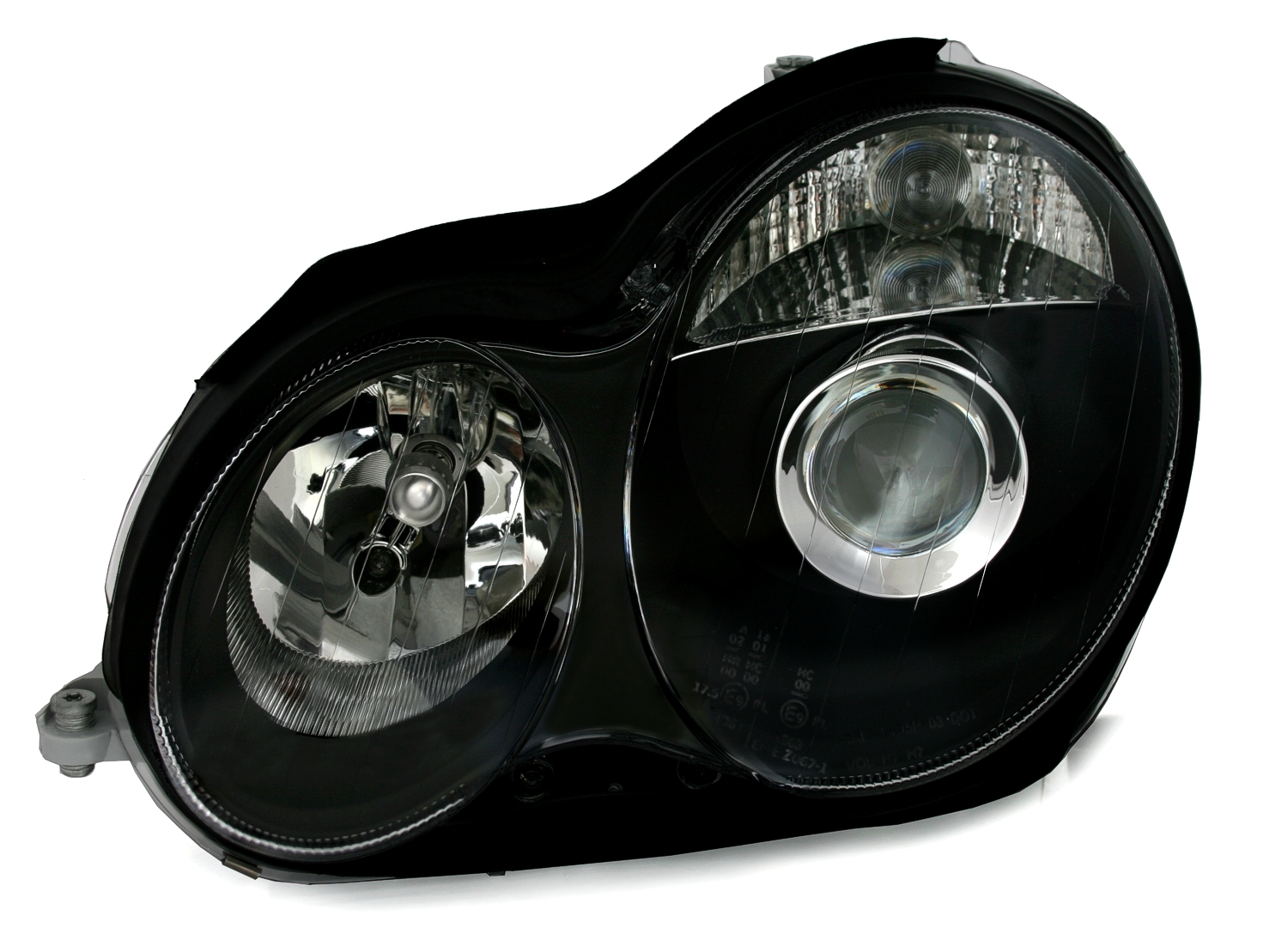 Scheinwerfer für Mercedes W203 C-Klasse in Schwarz