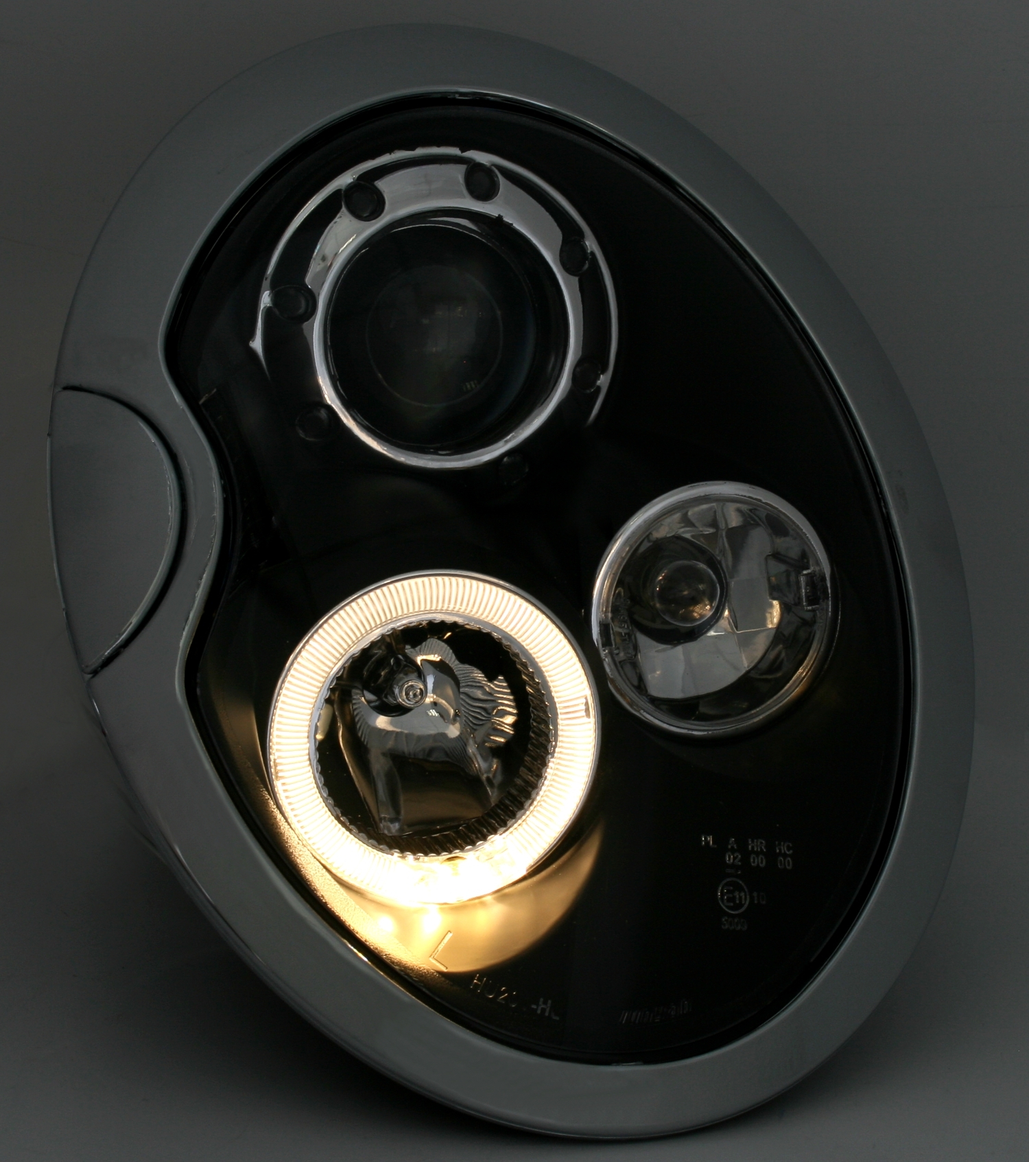 Angel Eyes Scheinwerfer für BMW Mini in Schwarz   