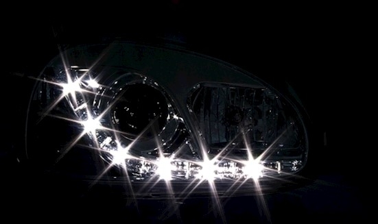 Scheinwerfer mir LED für Opel Corsa B in Schwarz