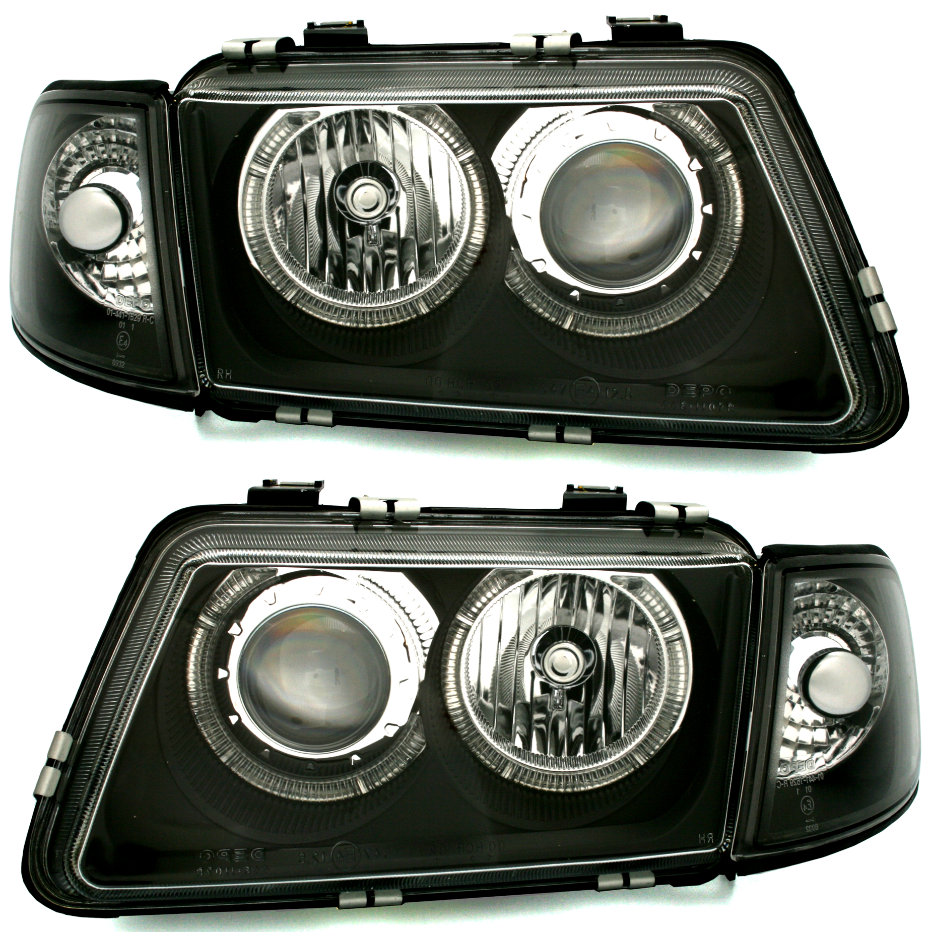 Angel Eyes Scheinwerfer für Audi A3 8L in Schwarz