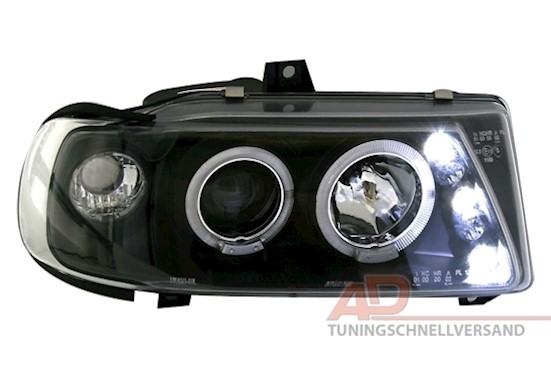Angel Eyes Scheinwerfer für Seat Ibiza in Schwarz 