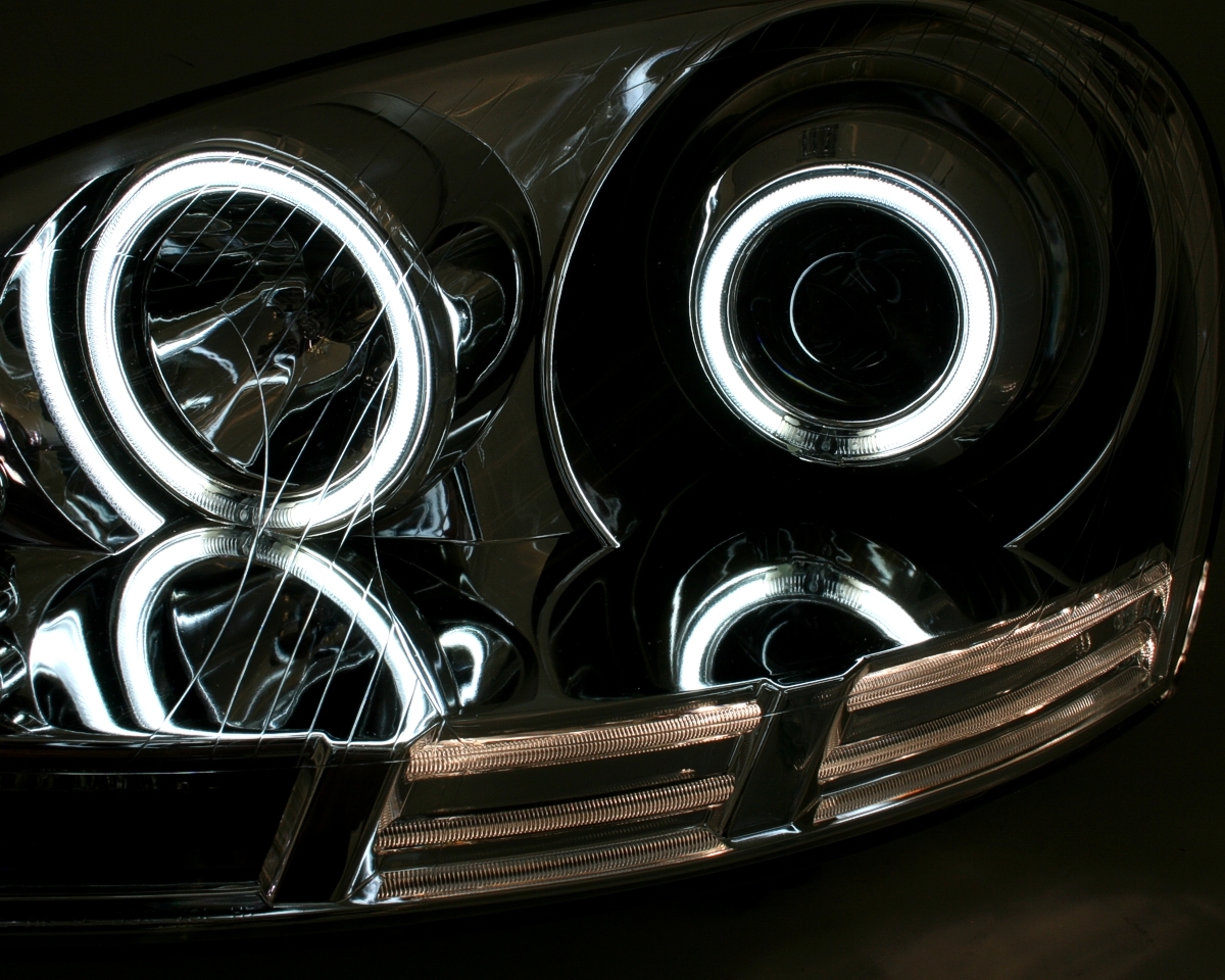 CCFL Angel Eyes Scheinwerfer für VW Golf 5 Chrom