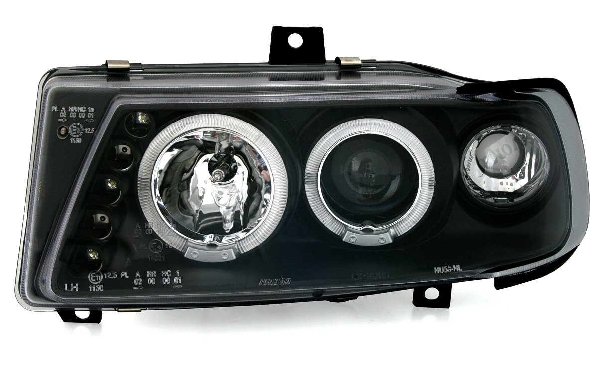 Angel Eyes Scheinwerfer für Seat Ibiza in Schwarz 