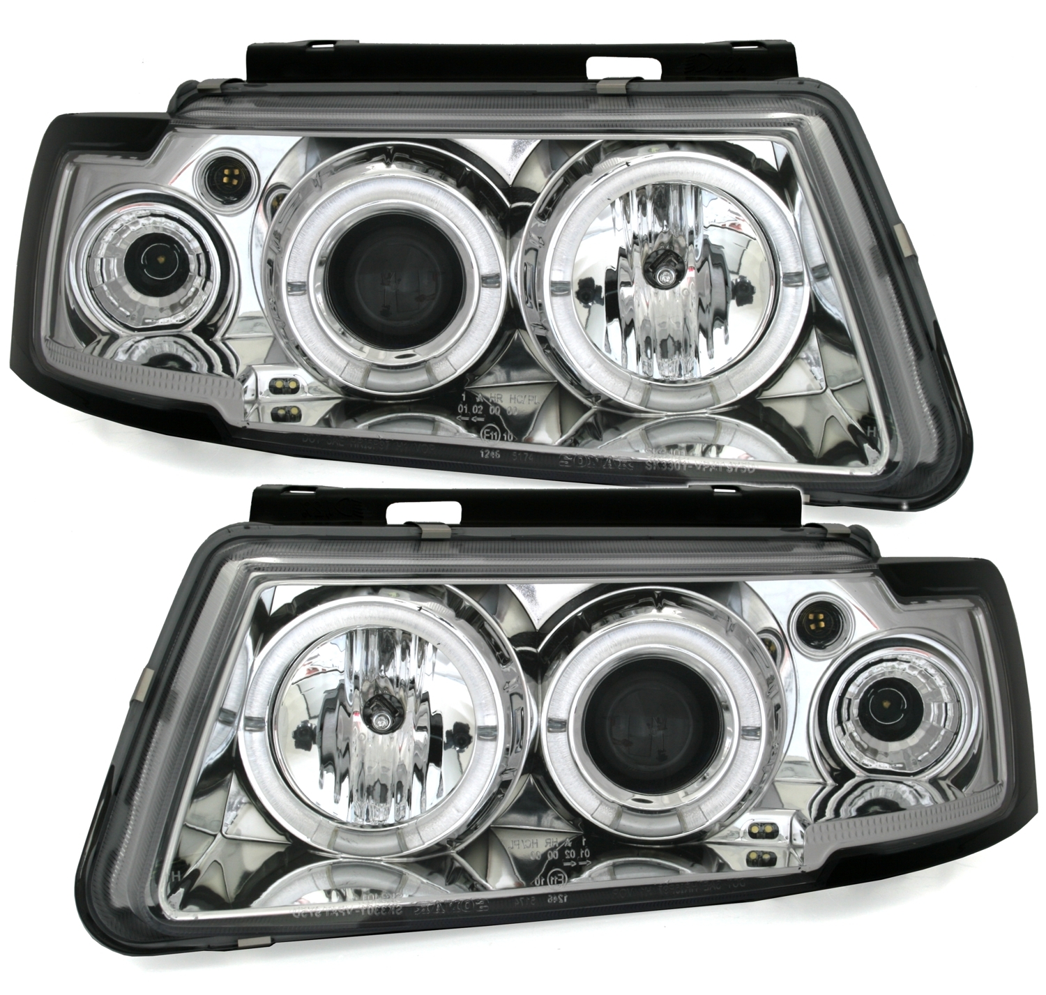 Angel Eyes Scheinwerfer für VW Passat 3B in Chrom 