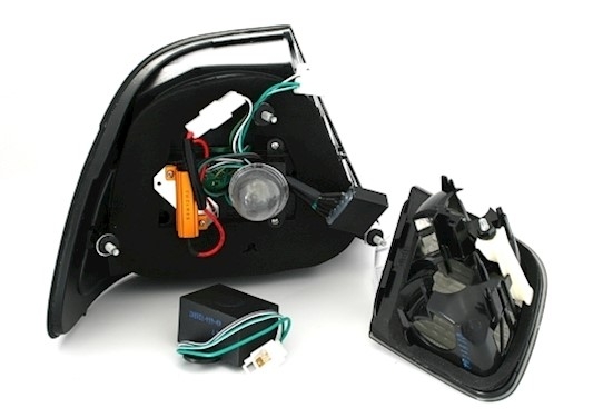 LED Rückleuchten für 3er BMW E46 Coupe in Smoke