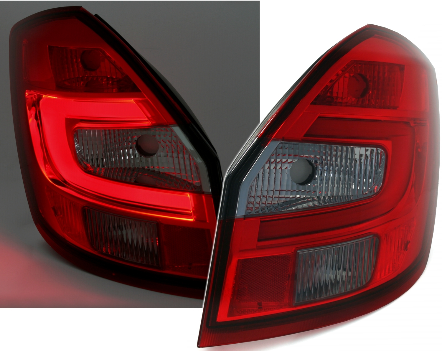 LightBar Rückleuchten für Skoda Fabia 2 in Rot-Smo
