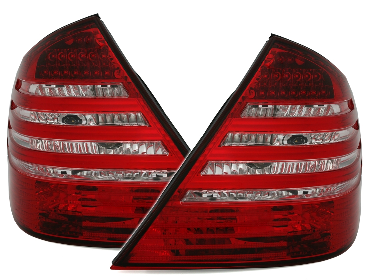 LED Rückleuchten für Mercedes W211 in Rot-Weiß