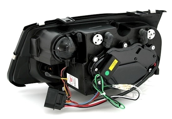 Scheinwerfer mit LED für VW Bora in Schwarz       