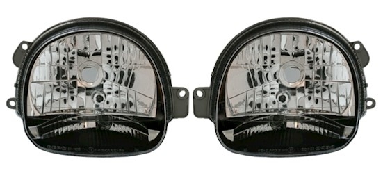 Scheinwerfer Set für Renault Twingo 1 in Schwarz
