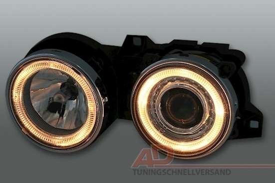 Angel Eyes Scheinwerfer für 3er BMW E30 in Chrom