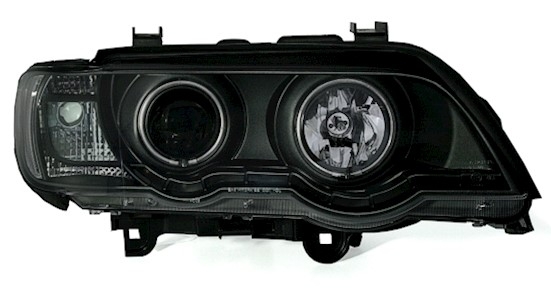 CCFL Angel Eyes Scheinwerfer für BMW X5 in Schwarz