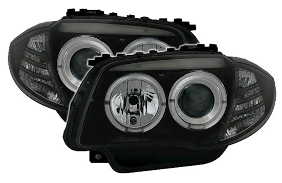 Angel Eyes Scheinwerfer 1er BMW E87 in Schwarz