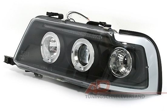 Angel Eyes Scheinwerfer für Audi 80 B4 in Schwarz