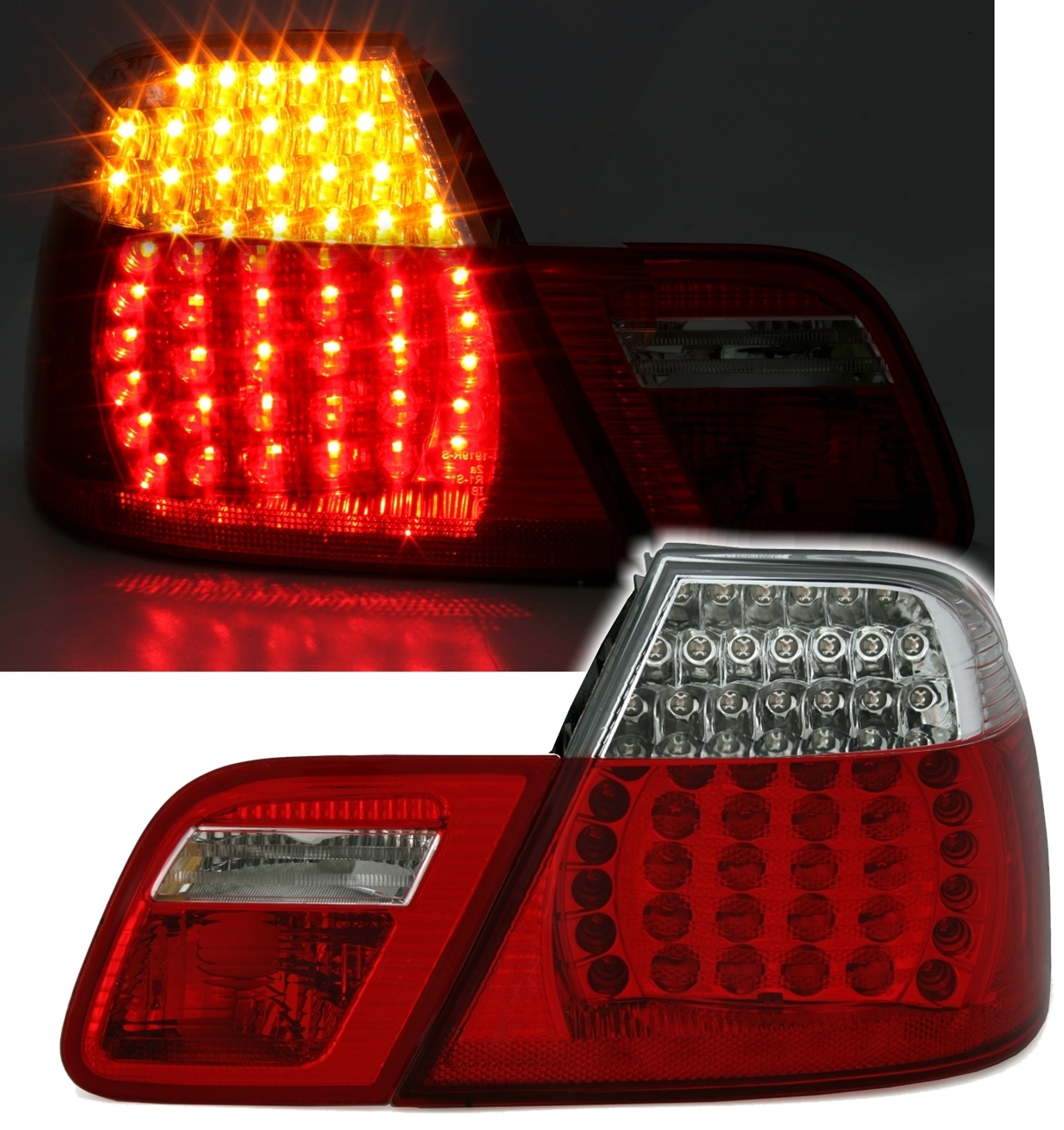 LED Rückleuchten für 3er BMW E46 Cabrio in Rot-W.