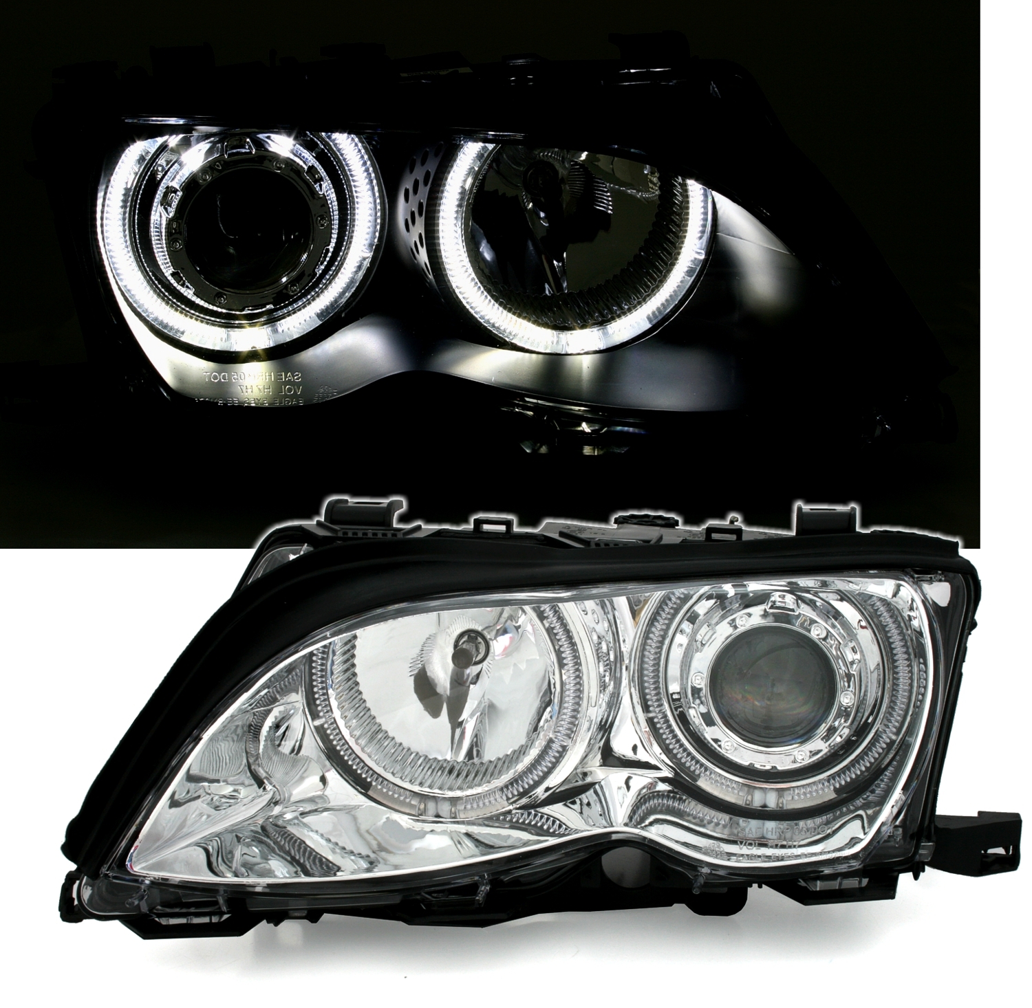 Angel Eyes Scheinwerfer für 3er BMW E46 Limo