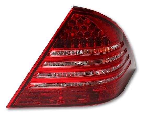 LED Rückleuchten für Mercedes W203 in Rot-Weiß