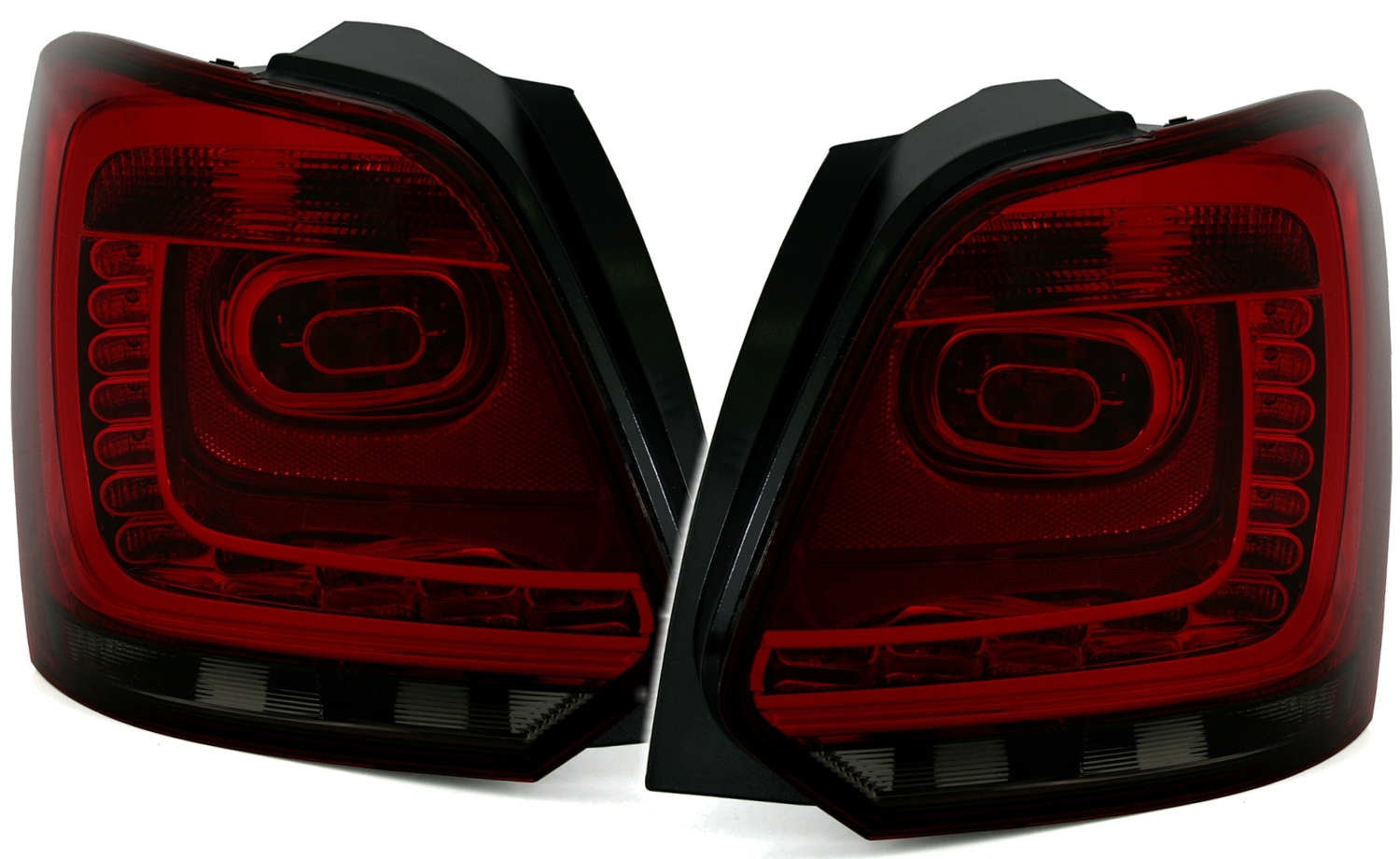 LED Rückleuchten für VW Polo 6R in Rot-Smoke
