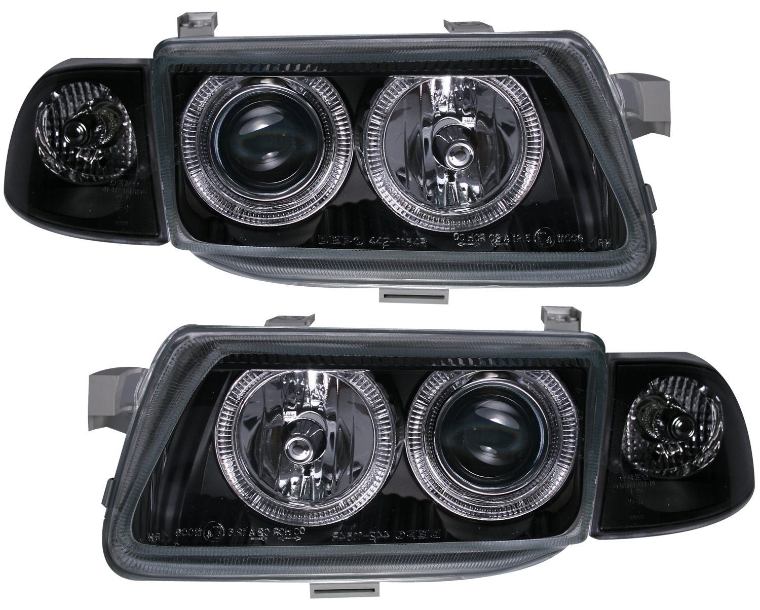 Angel Eyes Scheinwerfer für Opel Astra F in Schw.