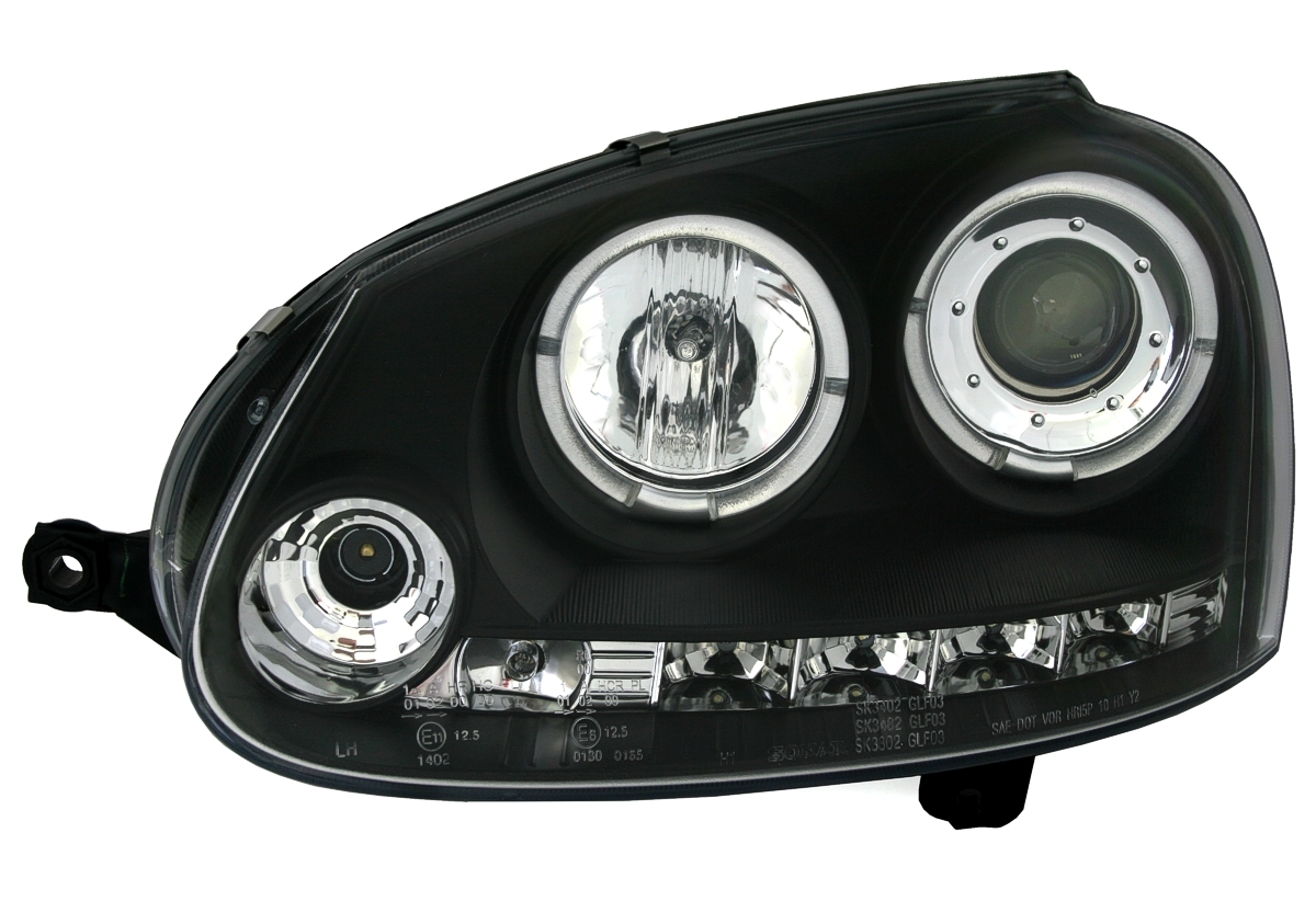 Angel Eyes Scheinwerfer für VW Golf 5 in Schwarz