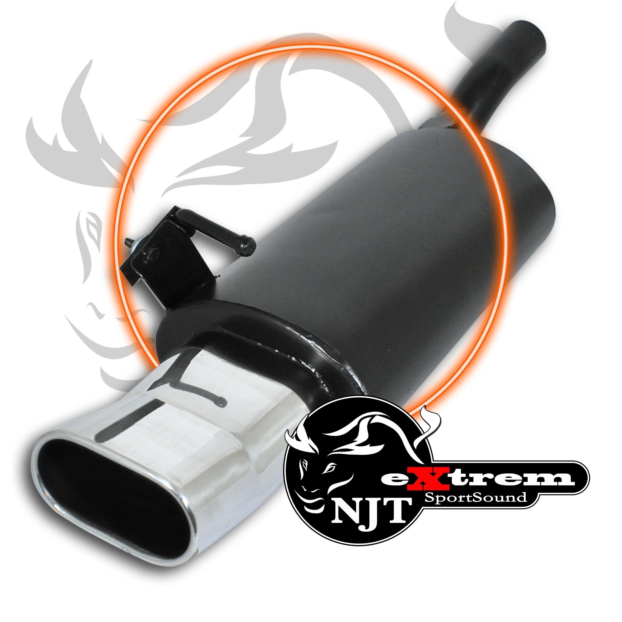 Edelstahl Endschalldämpfer 75x135mm DTM