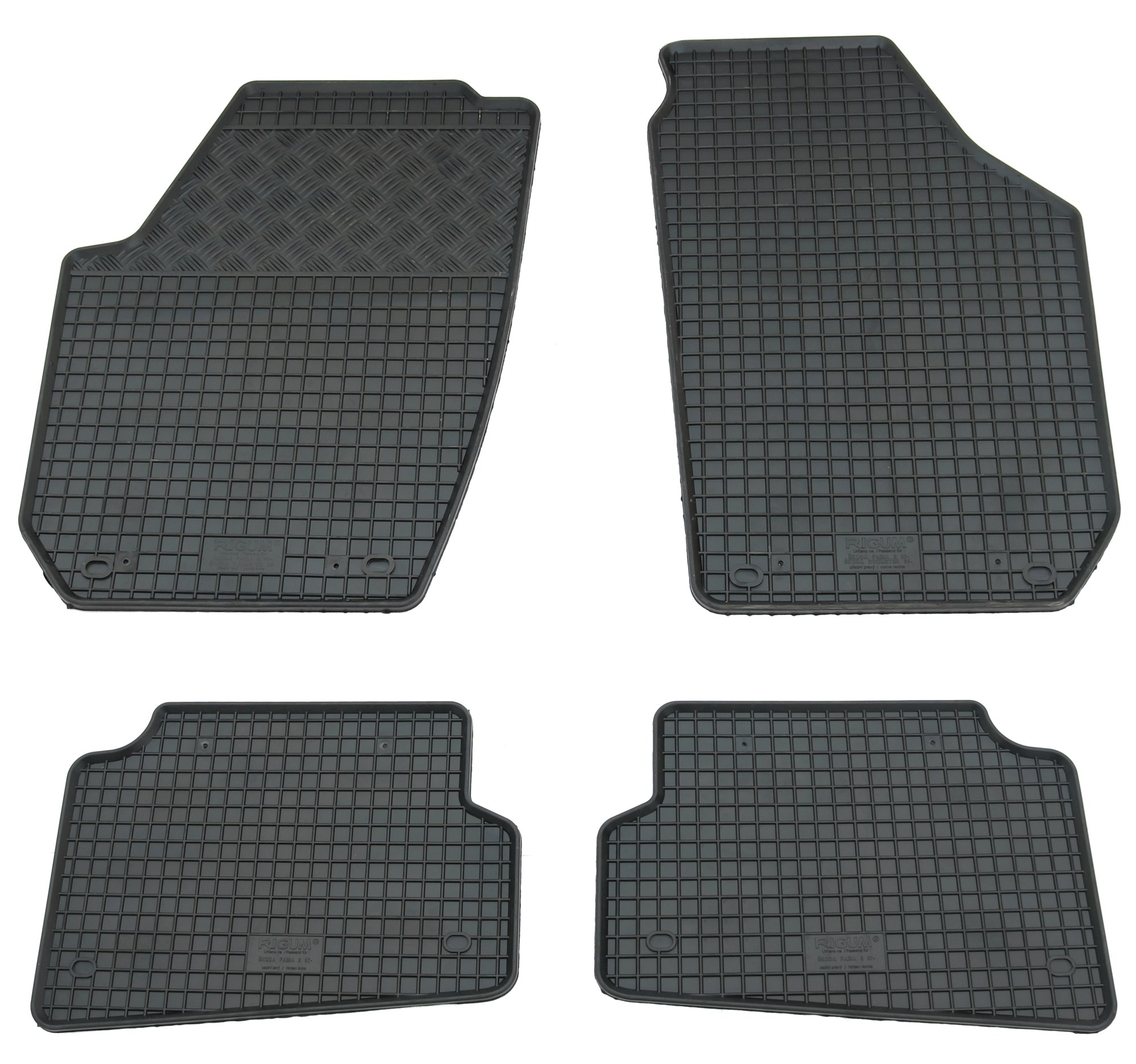 Gummi Fußmatten für Skoda Fabia 2